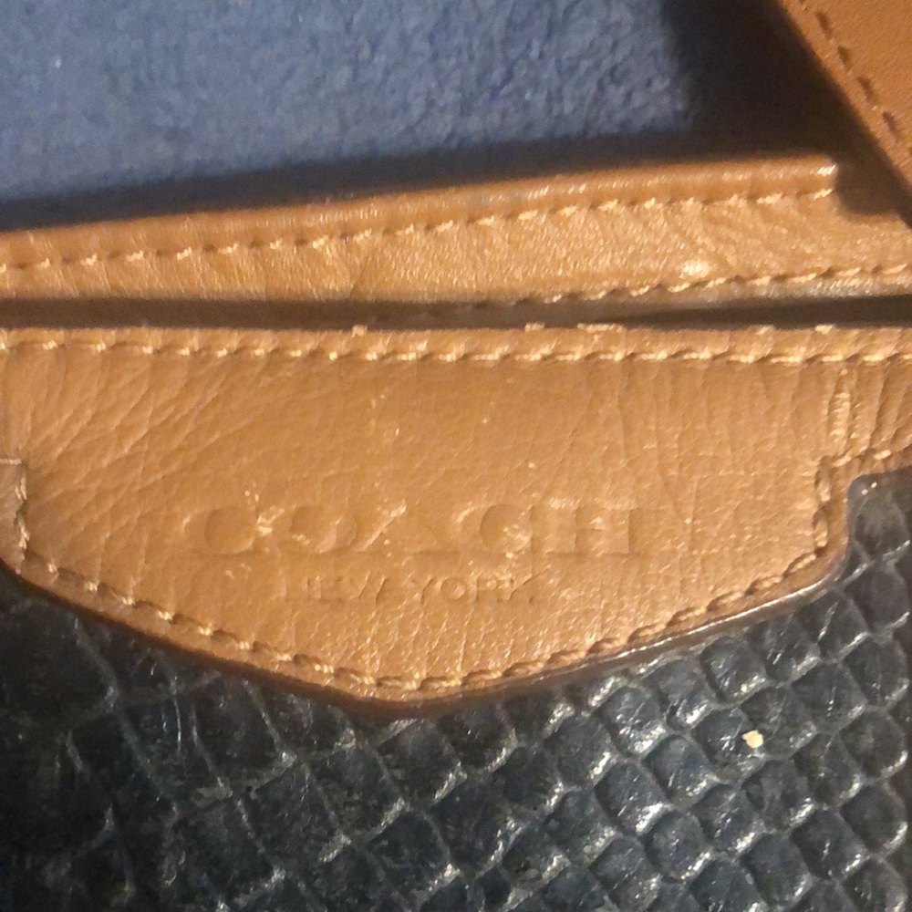 Gently Used Coach Signature Python Stripe Purse-W… - image 4